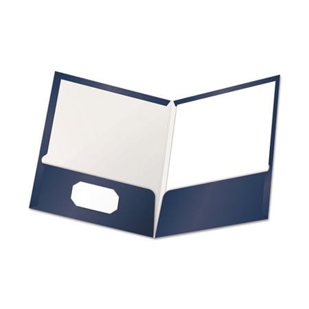 Tops Business Forms Oxford, High Gloss Laminated Paperboard Folder Capacity, Navy, 25PK 51743